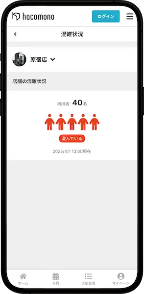 店舗混雑表示